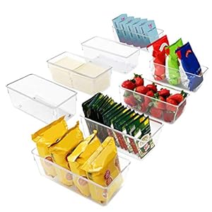 Kurtzy-Kitchen-Fridge-Cupboard-Storage-Trays-8-Pack-20cm787-Inches-Overall-Length-Clear-Plastic-Refrigerator-Bins-Bathroom-Pantry-Drawer-Freezer-and-Home-Storage-Organiser-Containers Kurtzy Kitchen Fridge & Cupboard Storage Trays (8 Pack) - 20cm/7.87 Inches Overall Length - Clear Plastic Refrigerator…
