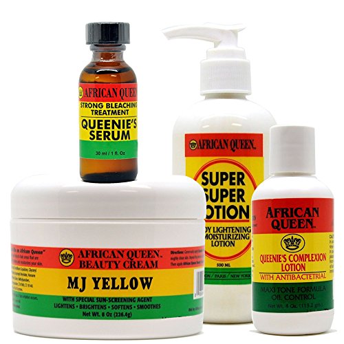 African Queen Set 2queenies Serum Strong Bleaching Treatement 30 Ml Super Super Lotion for Body Lightening and