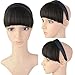Beauty Angelbella Fashion Headband Neat Bangs Forehead Synthetic Hair Extensions for Girls(1b#)