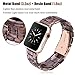 V-Moro Compatible 38mm 40mm iWatch Band Women Men- Fashion Resin Apple Watch Band Bracelet with Copper Stainless Steel Buckle for Apple Watch Series 5 Series 4 Series 3 Series 2 - Coffee Wood Grain