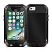 Perstar Shockproof Aluminum Metal Gorilla Glass Protection Case Cover for Apple iPhone 7 Plus (Black)