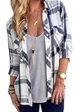 Honey GD Women's Plaid Buttoned Long Sleeve Top Shirt