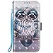 PHEZEN Case for Samsung Galaxy A10 Wallet Case,3D Bling PU Leather Folio Flip Case Full Body Protective Phone Case Cover with Kickstand Credit Card Wrist Strap for Galaxy A10 – Graphic Owlthumb 1