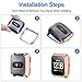 CAVN 4 Pack Screen Protector Case Compatible with Fitbit Versa/Versa SE Smartwatch, Soft TPU Plated Slim Full Coverage Screen Protective Bumper Cover (Black/Clear/Rose Gold/Silver)