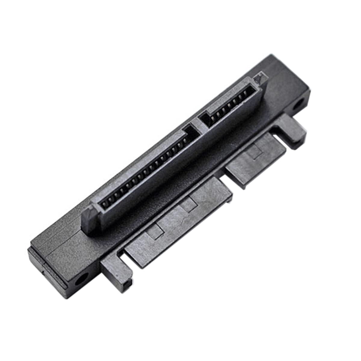 CY 90 Degree Down Angled SATA 22Pin 7+15 Male to SATA 22P Female Extension Convertor Adapter