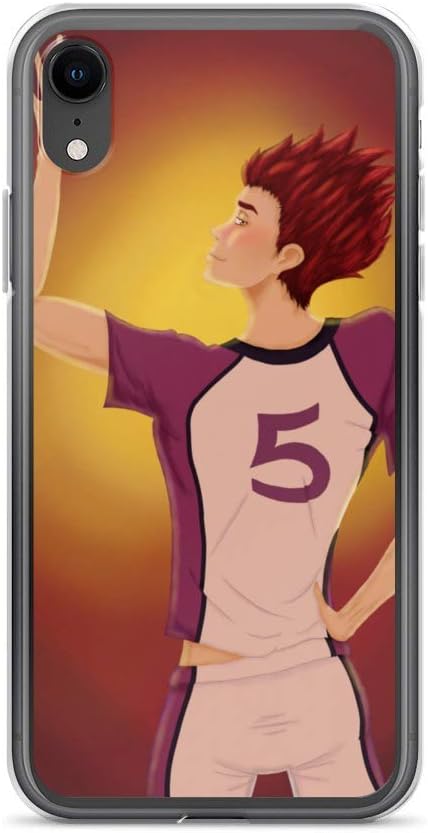 iPhone XR Case Anti-Scratch Japanese Comic Transparent Cases Cover Illustration of Tendou Satori from The Volleyball Anime Anime & Manga Graphic Novels Crystal Clear