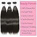Beauty Forever Hair Brazilian Virgin Straight Hair Weave 3 Bundles with 1 Piece 3 Part Lace Closure 100% Unprocessed Human Hair Extensions Natural Color 16 18 20+14 Closure