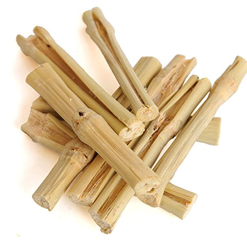 Bwogue 300g Pet Snacks Sweet Bamboo Chew Toy for Squirrel Rabbits Guinea Pigs Chinchilla Hamster (About 10-14 Sticks)