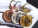 Bitcoin Keychain Collectors Set (3 Pack) .999 Fine Gold Bitcoin Commemorative Collectors Coins - Heavy Plated 1oz Gold - Crafted Polished Mirror Finish - Includes Gold, Silver, and Bronze