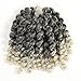 8 inch 3 packs Wand Curl 2X Synthetic Braiding Hair Crochet 22 roots/1pack Jamaican Bounce Synthetic Hair Extension 65g