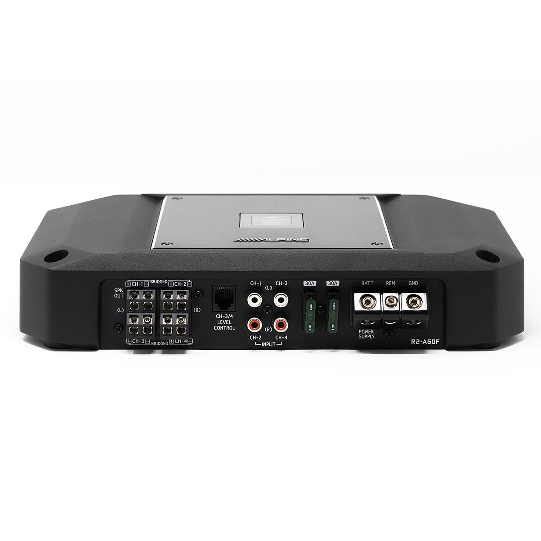 Alpine R2-A60F R-Series 4-Channel Amplifier - 150W x 4 at 2-Ohm, Hi-Res Certified