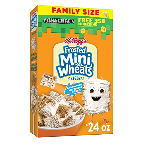 Kellogg's Frosted MiniWheats Cold Breakfast Cereal, HighFiber, Whole