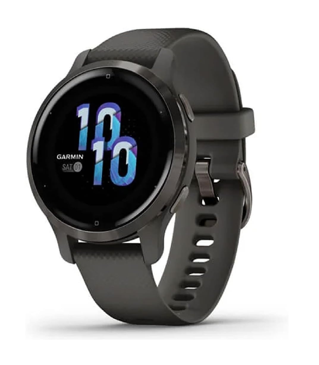 Garmin Venu 2S GPS 40mm Smartwatch, AMOLED Touchscreen, All-day Advanced Health & Fitness Features, Music Storage, Wellness Smartwatch with up to 10 days battery life, Graphite