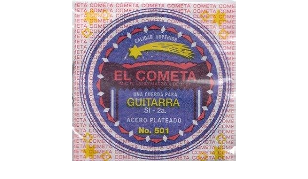 PAQUETE DE CUERDAS PARA GUITARRA EL COMETA NYLON ENTORCHADO CON BORLA 4A