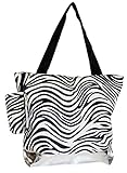 J Garden Zebra Collection Large Travel Tote Bag 16-inch
