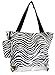 J Garden Zebra Collection Large Travel Tote Bag 16-inch