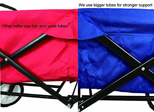 BLACK PUSH AND PULL HANDLE WITH REAR FOOT BRAKE FOLDING STROLLER WAGON W/ CANOPY OUTDOOR SPORT COLLAPSIBLE BABY TROLLEY GARDEN UTILITY SHOPPING TRAVEL CARTFREE CARRYING BAG - EASY SETUP NO TOOL NEED