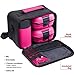 Lunch Box Bag Set for Adults and Kids ~ Pinnacle Insulated Leakproof Thermo Lunch KitLunch BagThermo bottle2 Lunch ContainerMatching Cutlery ~ Pink