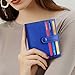 Zitahli Women's Bifold Slim Leather Wallet,RFID Blocking Button Adjustment Pocket Card Holder Ladies Solid Colors Mini Purse