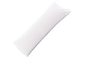 JUNN SHENN Body Pillow Case Cover, Polyester Microfiber Long Pillow Cases, Ultra Soft and Cozy Body Pillowcase with Envelope Closure, 1 Pack, 20x54 in, White