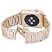 Apple Watch Band, Biaoge Steel Milanese Loop Replacement Wrist Band with Plated Case for Apple Watch (Gold 42mm)