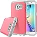 E LV Case for Galaxy S6 Edge case (Shock Proof Defender) Slim Cover Protection for Samsung Galaxy S6 Edge - [RED Melon/Grey]