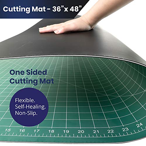 Pacific Arc Single Sided Self Healing Cutting Mat Thick and Durable Vinyl Rotary Cutting Mat