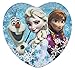 Zak! Designs Heart Shaped Plate with Elsa, Anna and Olaf from Frozen, Break-resistant and BPA-free Melamine