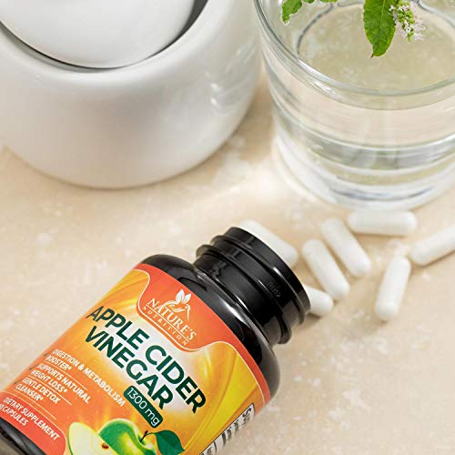 image for Nature's Nutrition 100% Natural Raw Apple Cider Vinegar Pills - Highes