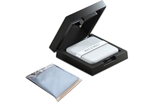 WishLotus Face Oil Blotting Sheets, 200Pc Linen Oil Blotting Paper for Oily Skin with Mirror Case and Self-Adhesive Powder Puff, Oil Absorbing Sheets for Men and Women (200)