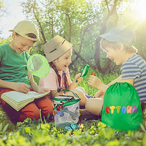 UTTORA Draussen Forscherset Spielzeug,Outdoor Explorer Set für Kinder mit Zusammenklappbarer Schmetterlingslebensraum,Schmetterlings Kit Kinder Outdoor Bildungs Kit (27 PCS)