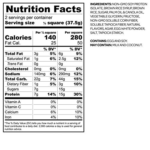 Cloud10 High Protein, Gluten Free, Dairy Free, Kosher, No Artificial Sweeteners, Peanut Free, Non-GMO, Marshmallow Crispy Treats, Original (Pack of 10) (Packaging may vary)