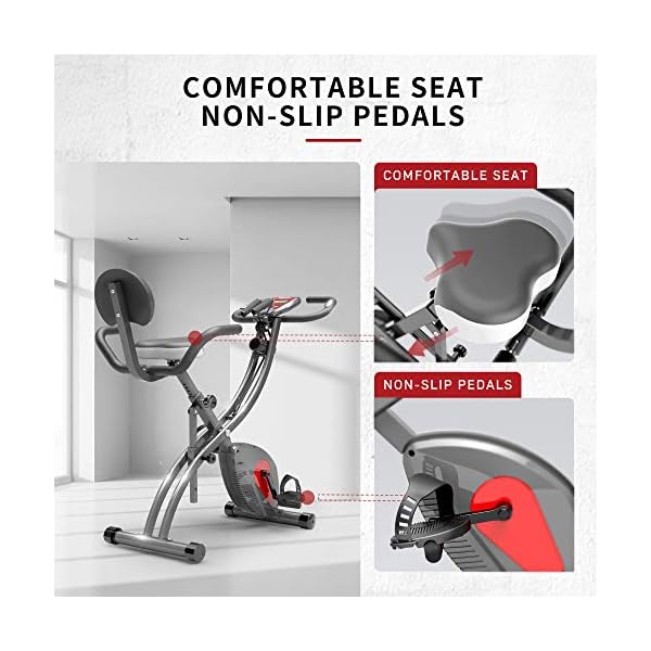 PROIRON-Folding-Exercise-Bike-for-Home-Indoor-Fitness-Bike-with-Resistance-Bands-8-Magnetic-Resistance-Levels-Stationary-Trainer-for-Home-Use-LCD-Display-Phone-Holder PROIRON 3-in-1 Folding Exercise Bike | Upright and Recumbent Foldable Stationary Bike | Magnetic Fitness Bike Indoor…