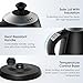 Gooseneck Electric Kettle with Variable Temperature, 1.2 Litre BPA-Free Stainless Steel Water Kettlle with LCD Display, 1000W Fast Boiling, Keep Warm Function and Auto Shut-Off Coffee Kettle (Black)