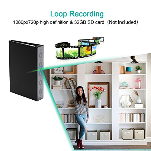 Conbrov Hidden Spy Book Camera, 720P Home Security Covert Camera with Motion Detection and Night Vision, Built-in 10000mAh Battery Standby up to 2 Years - Thumbnail 5