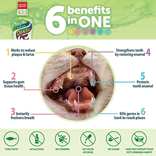 Dental Fresh Water Additive for Cats, Original Formula, 8 oz Bad