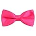 Alizeal Pre-tied Boy's Bow Tie Fancy Plain Adjustable Bow ties, Hot Pink