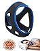 WAKI HOME Anti-Snoring CPAP Chin Straps & Jaw Support Belts - Natural Sleep,Instant Relief - Adjustable Velcro - Non-Sliding Off - Comfortable Breathable Fabric - Stop Snoring CPAP Headband (Blue)