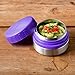 LunchBots Rounds 4oz Stainless Steel Non-insulated Leak-Proof Snack Container for Kids and Adults - Small Food Jar for Dressings, Dips, and Finger Foods - Dishwasher Safe - Purple