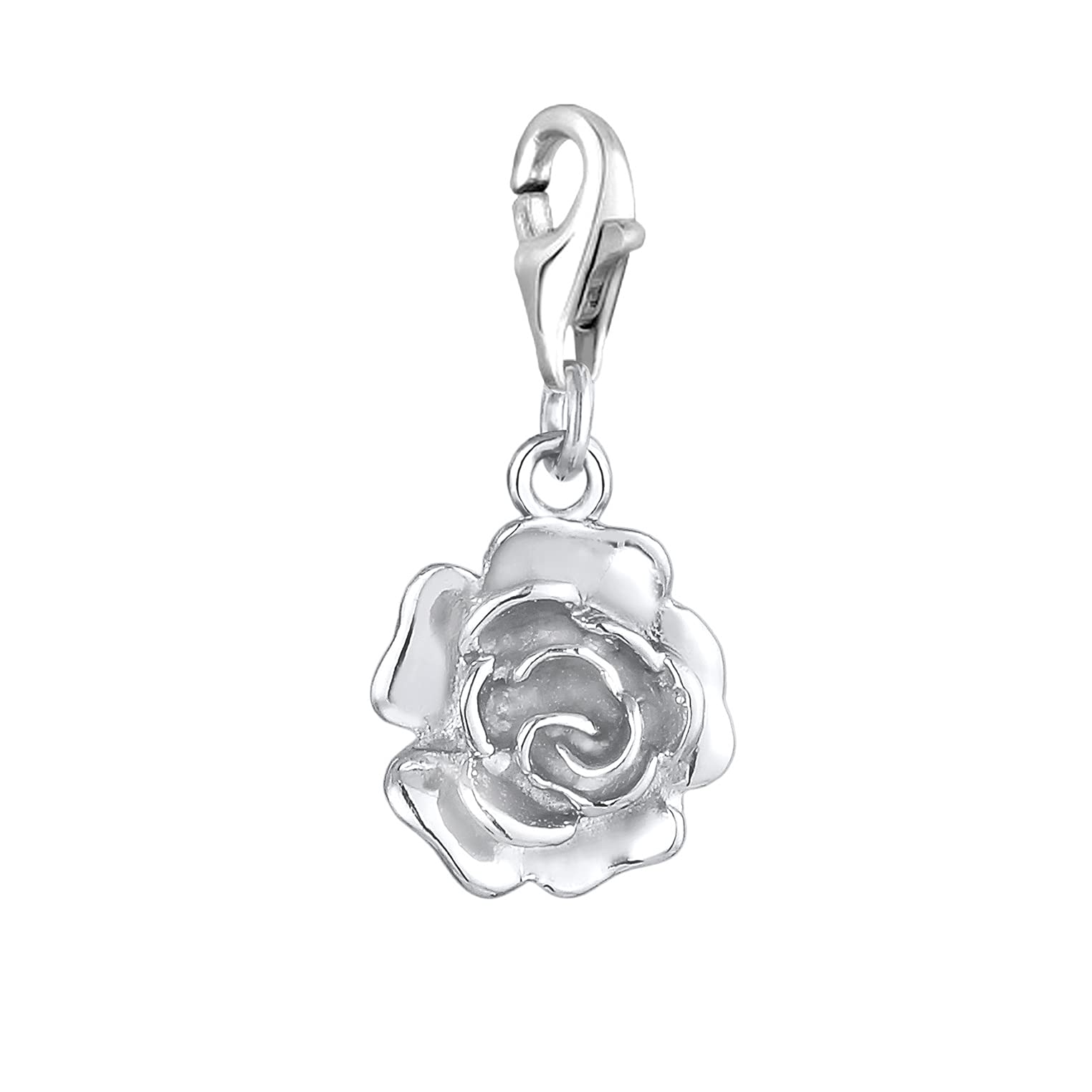 Nenalina Charm Rose Pendant, for All Brands of Charm Bracelets and Necklaces, Made of 925 Sterling Silver, 713019-000