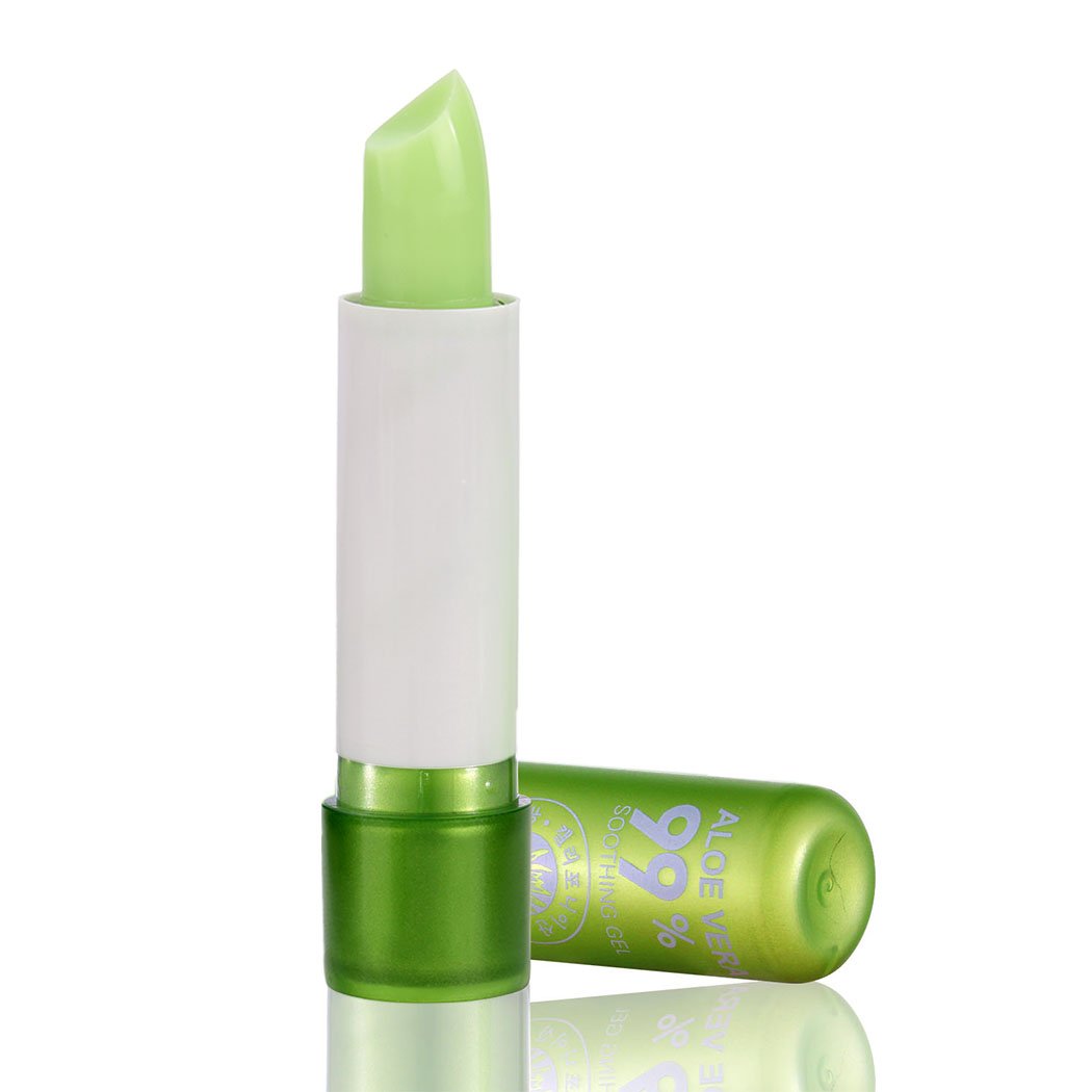 Cnlinkco 1 PCS/2 PCS/4 PCS/10 PCS Aloe Vera Lipstick Color Mood Changing Long Lasting Moisturizing Lip Stick (1 PCS, Green)