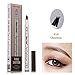Evermarket Eyebrow Pen,Eyebrow Tattoo Tint Dye Cream Gel with Four Tips,Long-lasting Waterproof for Eyes Makeup, Dark Brown