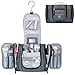 BORSALI Hanging Toiletry Bag for Women with Mirror - Medium Travel Bag for Toiletries & Travel Essentials - Compact Yet Roomy - 22 Compartments & Mesh Back Pocket - Sturdy Swivel Hook