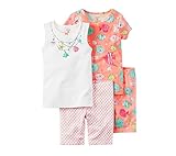 Carter's Girls' 4-Piece Sea Fish Pajama Set 18 Months