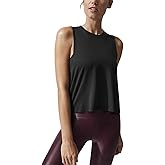 Mippo Crop Tops for Women Womens Workout Tops Flowy Cropped Tank Tops Athletic Shirts