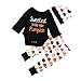 Keepfit Newborn Kids Outfits Clothes Baby Girl Boy Romper Tops+Long Pants+Hat Set for Christmas Thanksgiving and Halloween (6-12 Months, Pumpkin)