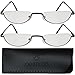 Optix 55 Reading Glasses Men - Half Frame Readers - Pack of 2 Mens Reading Glasses - Fashion Men's Readers with Pouch - Comfortable Gunmetal Frame with Rubber Tip Temples (Gunmetal Grey, 175.00)