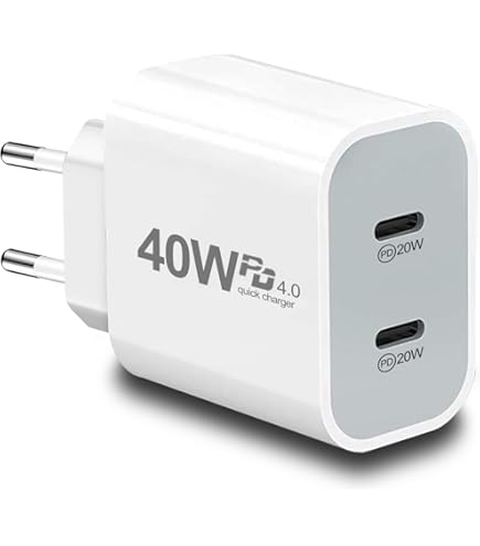 Adaptador De Viaje Europeo Con 4 Puertos – 2 USB + 2 PD, Carga Rápida QC3.0 Para Móviles