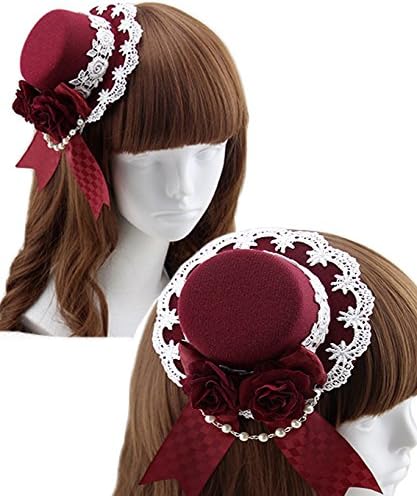 Amazon レジーナ Legina クラシカル調 ミニシルクハット ワインレッド 高品質 ゴシック ゴスロリファッションに 女性用アクセサリー Cs Le 0352 カチューシャ ヘアバンド 通販