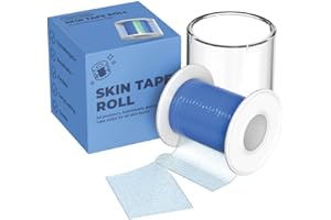 Perforated Roll of Silicone Skin Tape Strips - 40 Strips – Hypoallergenic, Flexible, Lightweight, and Breathable Adhesive – E